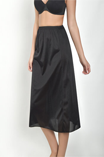 Şenay Black Jersey Skirt and Lining Underskirt 1-Pack - Quality Goods (W4006)
