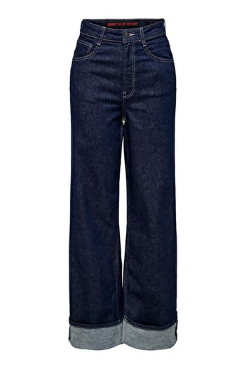 ONLY Pantaloni largi, pliați, din denim cu talie înaltă