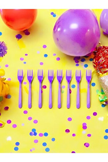 VibeHome 25Pcs Purple Forks - for Birthday Party and Fun Events