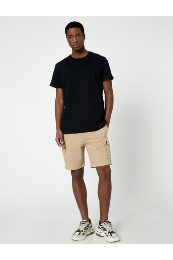 Koton Cargo Shorts Slim Cut with Pocket Detail and Lace Waist