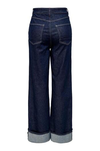 ONLY Pantaloni largi, pliați, din denim cu talie înaltă