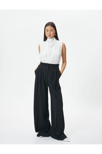 Koton Draped Collar Blouse Sleeveless