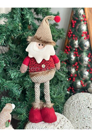 QUEEN AKSESUAR Santa Room Decoration - Movable, Height Increase Red Mascot Sculpture