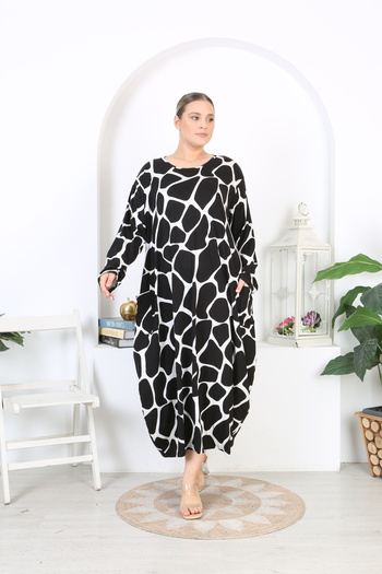 XL Modam ΓΥΝΑΙΚΕΙΟ ΦΟΡΕΜΑ Lycra ΤΣΕΠΗ ΜΑΥΡΟ ΛΕΥΚΟ ΜΕΓΑΛΟ ΜΕΓΕΘΟΣ
