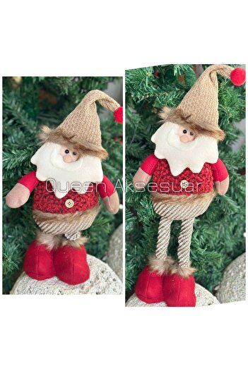 QUEEN AKSESUAR Santa Room Decoration - Movable, Height Increase Red Mascot Sculpture