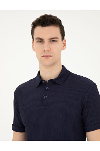 Pierre Cardin Μπλουζάκι Navy Blue Slim Fit 50285161-VR033
