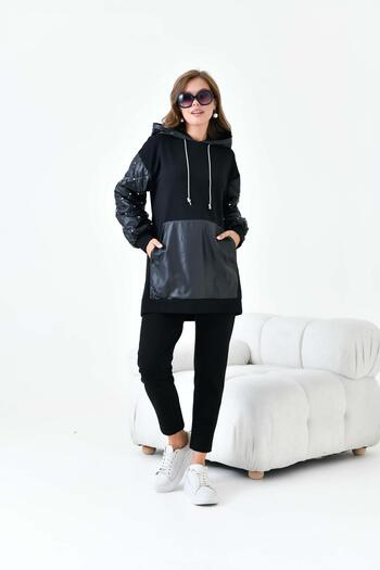 FTZ WOMEN Women's Quilted Suit Black 30942