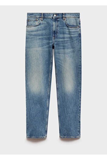 MANGO Man Eskitilmiş görünümlü düz kesim jean