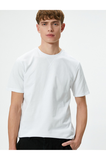 Koton Βασικό T-Shirt Crew Neck Βαμβακερό κοντό μανίκι