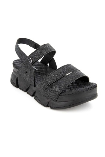 Muya Olimba Women's Black Sandals - Anatomical Sole, Heel Spur