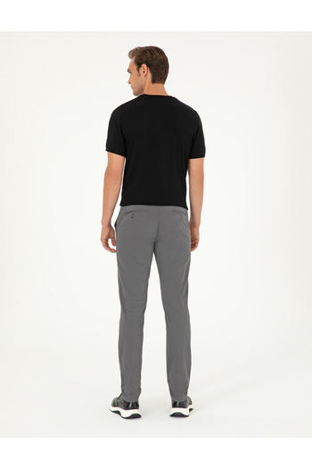 Pierre Cardin Gri Slim Fit Basic Kanvas Pantolon 50292522-VR024