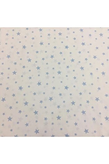 Bebek Özel Βαμβακερό ύφασμα Half Meter με μοτίβο Blue Star 50x240 cm