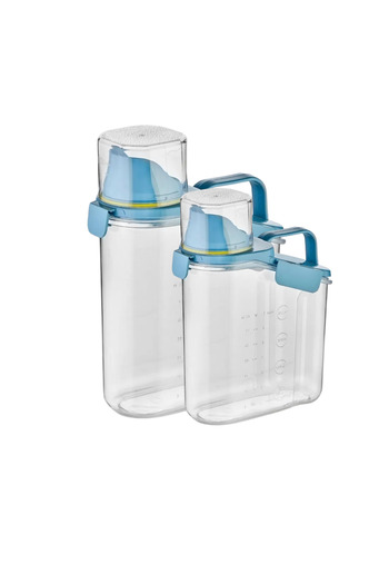 F BLACKSTONE 2-Piece Multi-Purpose Leak-Proof Food - Detergent Holder - Pulses Rice Storage Container with 1.8 and 1.1 ml Bowl