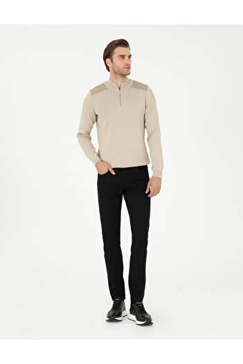 Pierre Cardin Siyah Slim Fit Kanvas Pantolon 50295933-VR046