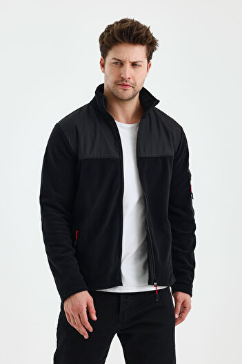 monox Ανδρικό αθλητικό μπουφάν Fleece με φερμουάρ