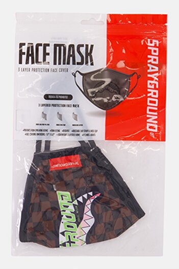 Sprayground Men Thunder Shark Logo Face Mask, Multicolor