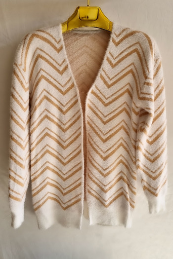 Trade Bazaar Women's Soft Bearded Knitwear Cardigan
