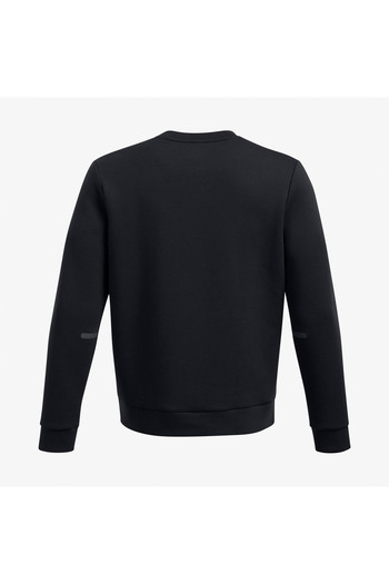 Under Armour Ua Black Men's Round Regular Plain Sweatshirt