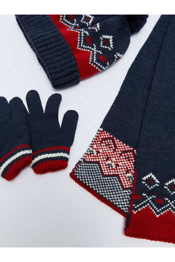 LC Waikiki Lcw Patterned Baby Boy Knitwear Set of 3