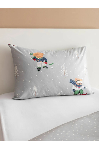 LC Waikiki HOME Gri Ayı Teddy Baskılı Tek Kişilik Nevresim Seti