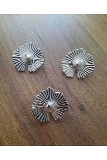 Beyna Custom design silver plated metal button 2.5 cm 1 pack 5 pieces