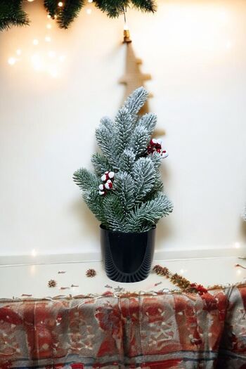 YAPAY ÇİÇEKÇİNİZ  Snow Patterned Christmas Tree 36 cm