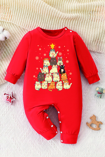 ADABEBEK Star Printed Little Cats Baby Romper - 10154