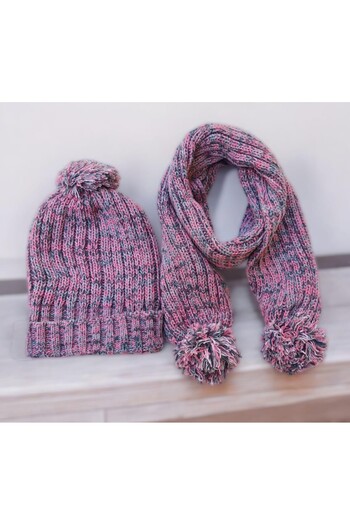 BEBEĞİME ÇORAP Hat Single Pompom Scarf-Beanie Set -Children's Scarf-Beanie Set
