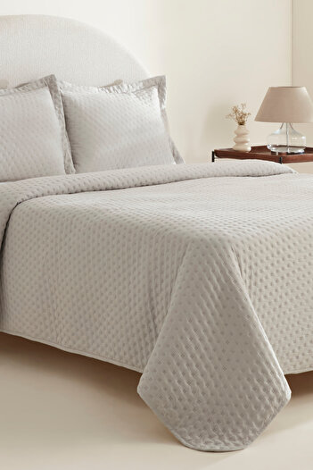 Karaca Home Gray Breeze Soft Double Bedspread