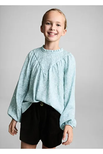 MANGO Kids Corduroy Paperbag Shorts