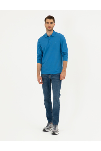 Pierre Cardin İndigo Slim Fit Basic Sweatshirt 50294438-VR028
