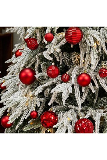 KBK MARKET Red Christmas Tree Ball Ornament Set 20 Pieces