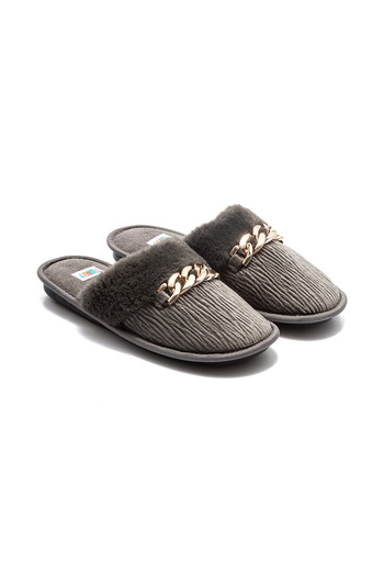 Twigy Gray Nora Women's House Slippers - Size 36/41