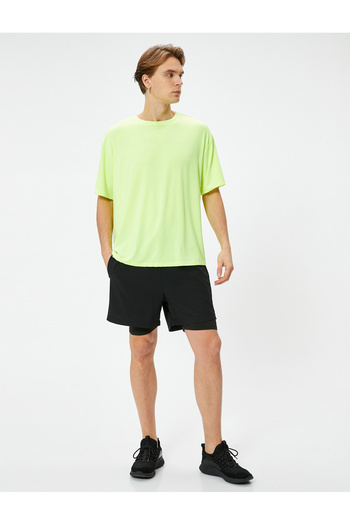 Koton Leggings Shorts Sport Waist Lace Pocket Detailed