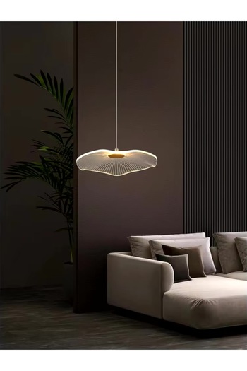 Buiva Modern Lotus Tekli Sarkıt Avize French Gold Sarı Power Led Avize Warm White