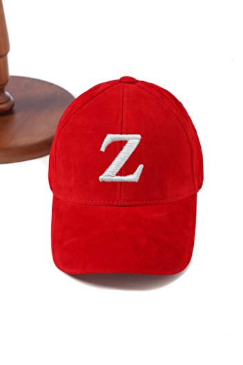ŞapkaMania Z Embossed Letter Suede Cap