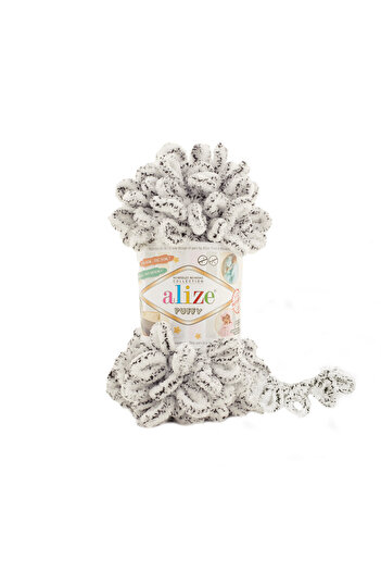Alize Puffy Hand Knitting νήματα 5 Συσκευασία - 686 Snow Leopard - 100 γρ. 9 Μ. Πλεκτό σχοινί δακτύλων