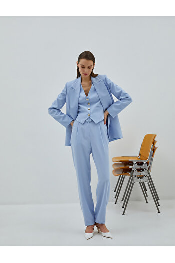 Koton Belted Carrot Trousers Pleated Pocket