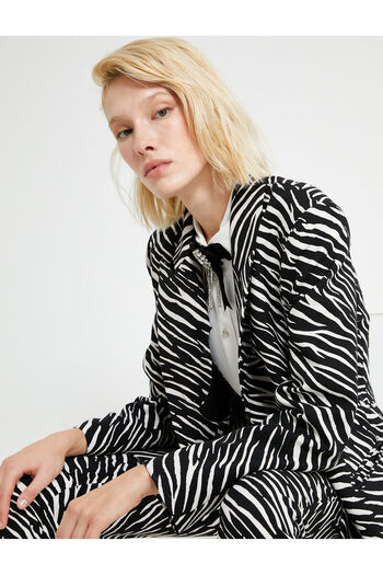 Koton Dvouřadá bunda se vzorem Zebra