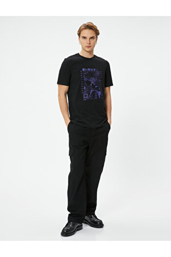 Koton Anime T-Shirt Crew Neck Βαμβακερό κοντό μανίκι