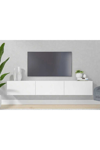 Oak House Modern White TV Unit