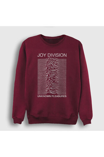 Presmono Φούτερ Unisex Claret Red Unknown Pleasures Joy Division 87792tt