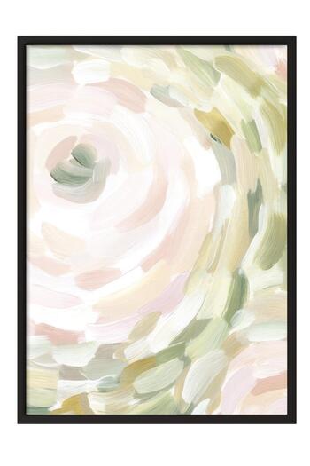 Postifull Abstract Spring Flowers Framed Painting, Vertical Wall Painting Comfort Series No:108546