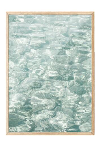 Postifull Crystal Water Framed Painting, Wooden Frame and Poster, Vertical Wall Painting Comfort Series No:108485