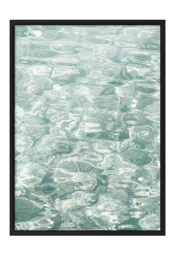 Postifull Crystal Water Framed Painting, Black Frame and Poster, Vertical Wall Painting Comfort Series No:108485