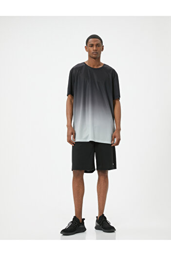 Koton Αθλητικό μπλουζάκι με κοντό μανίκι Crew Neck - Abstract Printed