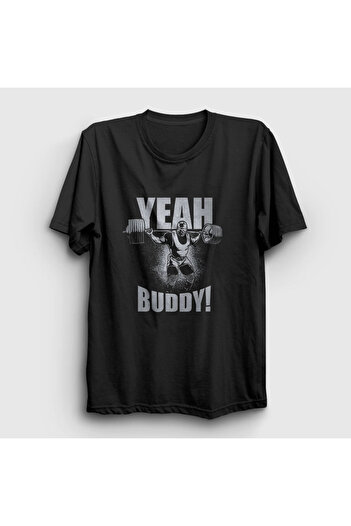 Presmono Ronnie Coleman Unisex Μαύρο αθλητικό μπλουζάκι γυμναστικής - Yeah Buddy 363788 tt