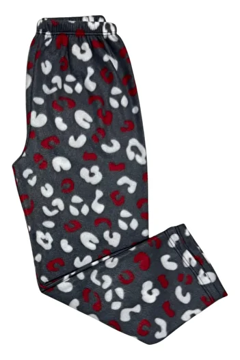 SİERNA Women's Fleece Pajamas Winter with Elastic Waist -Sr0001