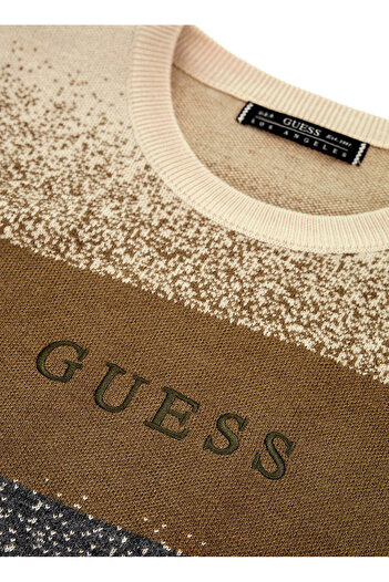 Guess Green Men's Sweatshirt M4Br15Z3Hc0F8Kw Emmerson Cn Spoted