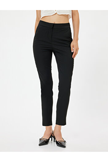 Koton Yüksek Bel Cigarette Pantolon Cepli Slim Fit